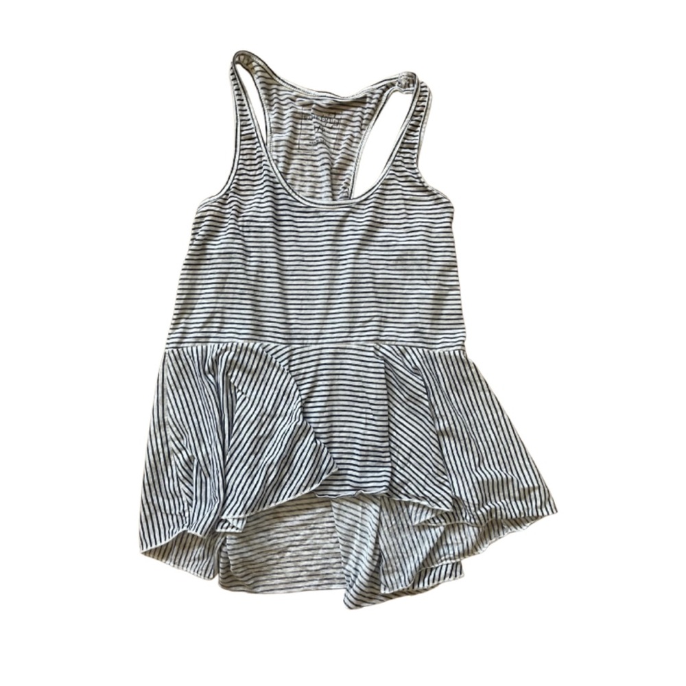 We The Free by Free People Black and White Striped High Low Tank